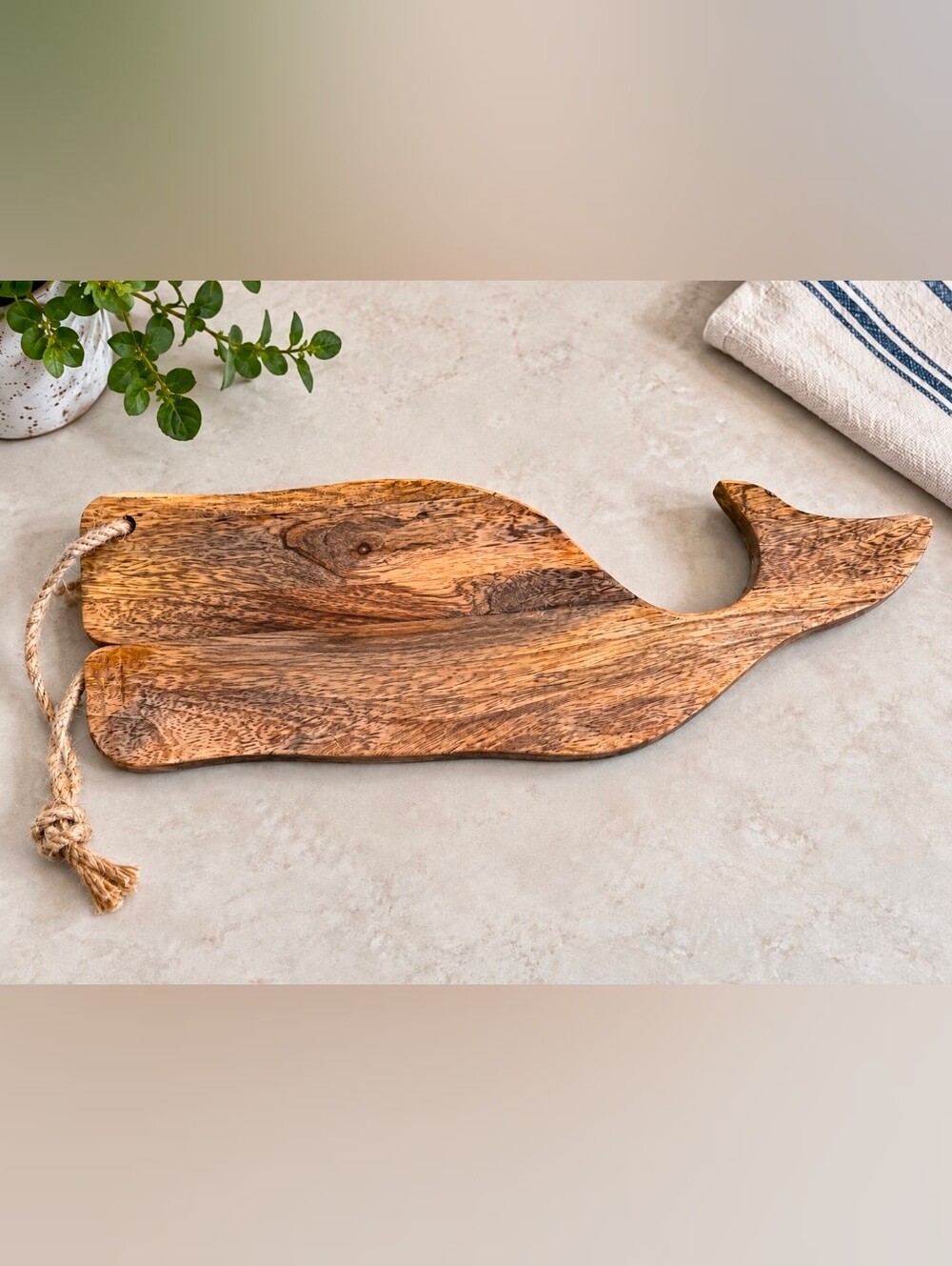 Wooden Whale Charcuterie Serving Board & Cutting Board | Mango Wood